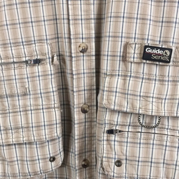 Guide Series Mens Small Tan Plaid Outdoors Shirt - Picture 4 of 8